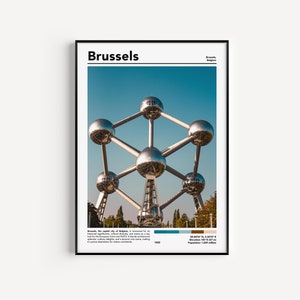 Brussels Travel Poster Brussels Print Brussels Wall Art Belgium Gifts Belgium Travel Poster Art | Real Photograph