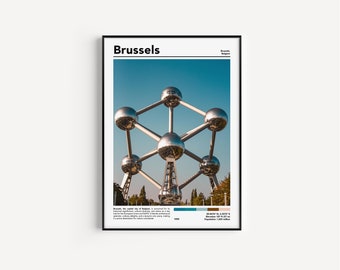Brussels Travel Poster Brussels Print Brussels Wall Art Belgium Gifts Belgium Travel Poster Art | Real Photograph