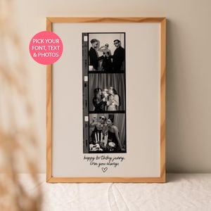 May include: A black and white photo collage of three photos in a frame. The photos show a group of people celebrating. The text below the photos reads "happy birthday jenny. Love you always ♡".
