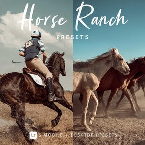 Horse Ranch Presets, Ranch Lifestyle, Horse Presets, Dark Moody Presets, Epic Vibrant Horse Photography / Lightroom Desktop + Mobile