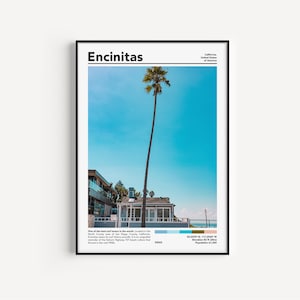 Encinitas Print San Diego Poster Southern California Print California Wall Art Photo Print Surf Poster | Real Photograph
