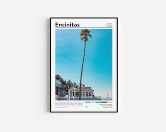 Encinitas Print San Diego Poster Southern California Print California Wall Art Photo Print Surf Poster | Real Photograph