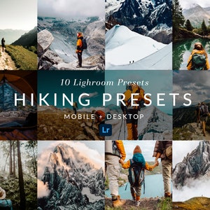 10 Hiking Mountain Presets Nature Outdoor Presets Landscape Presets Professional Photography Lightroom Desktop + Mobile