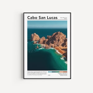 Cabo San Lucas Poster Cabo Print Los Cabo Wall Art Baja California Sur Poster Mexico Travel Poster Mexico Wall Art Mexico | Real Photograph