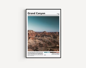 Grand Canyon Print USA National Park Poster Arizona Travel Wall Art Arizona | Real Photograph