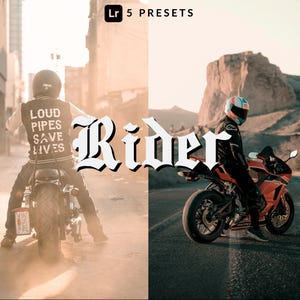 Biker Presets Rider Presets Motorcycle Presets Moody Presets Cinematic Presets // Lightroom Desktop + Mobile