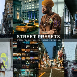 8 Street Presets Street Photography Presets Moody Dark Presets Urban Presets City Presets Cinematic Lightroom Presets