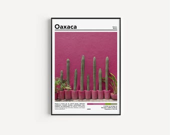Oaxaca Poster Oaxaca Print Oaxaca Wall Art MEXICO Poster Mexico Travel Poster | Real Photograph
