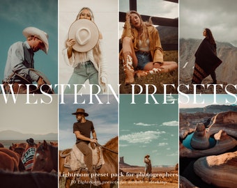 10 Western Presets Cowgirl Presets Rustic Presets Warm Presets Golden Hour Presets // Lightroom Desktop + Mobile