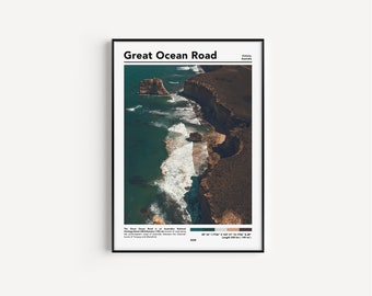 Póster de Great Ocean Road Impresión de Great Ocean Road Arte mural de Great Ocean Road Impresión de Australia Descarga de Great Ocean Road Regalos / Fotografía real