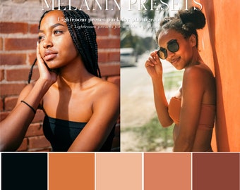 Melanin Lightroom Presets, Dark Skin Photography, Mobile & Desktop (7 XMP + DNG)