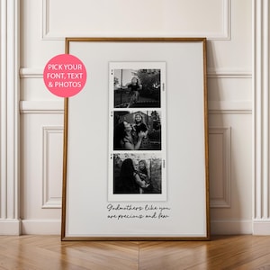 Godmother Proposal Gift Poster - Custom Godparents Gift Photo Wall Art Print