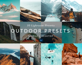 10 Mountain Adventure Lightroom Presets, Mobile & Desktop (DNG, XMP)