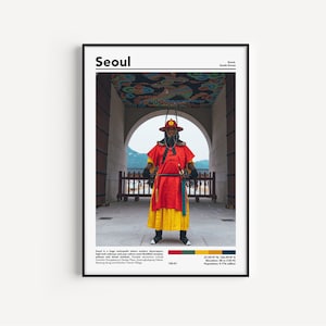Seoul Travel Poster Seoul Print Seoul Wall Art South Korea Gifts South Korea Travel Poster Art | Real Photograph