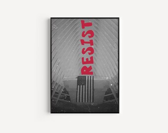 Affiche de la résistance, impression d'art justice sociale, affiche de la résistance, impression socialiste anarchiste Pro Choice