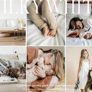 10 mlecznobiałych presetów Lightroom Preset dla noworodków Minimalistyczne presety dla niemowląt Jasne, czyste presety