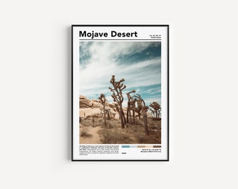 Mojave-Wüste Posterdruck Mojave-Wüste Wandkunst Western Wüste Kunstdruck Joshua Baum | Echte Fotografie