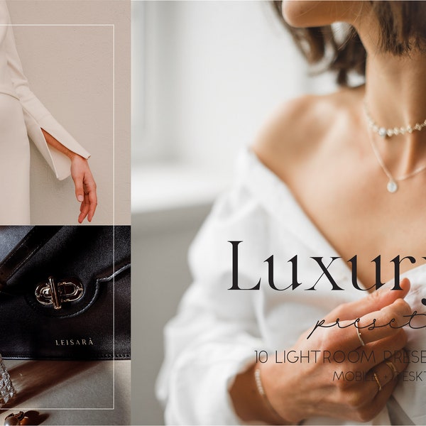 10 Luxury Presets Fashion Aesthetic Presets Influencer Presets Black Warm Presets / Mobile + Desktop