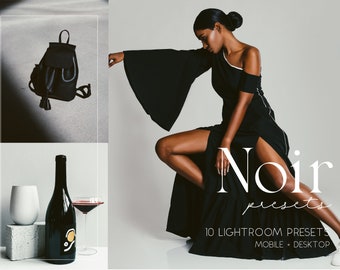 Noir Lightroom Presets, Dark Moody Filters (Desktop & Mobile)