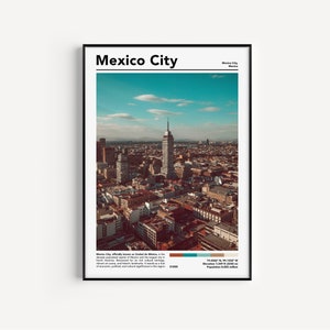 Mexico City Print Mexico Travel Poster Mexico Wall Art Mexico City Travel Poster Print Ciudad de Mexico | Real Photograph