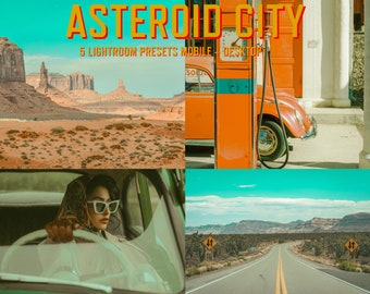 Asteroid City Presets Wes Anderson Presets Lightroom Presets Color Grading Presets // 5 Premium Mobile + Desktop Presets