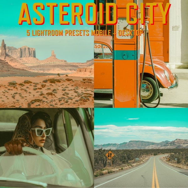 Asteroid City Presets Wes Anderson Presets Lightroom Presets Color Grading Presets // 5 Premium Mobile + Desktop Presets