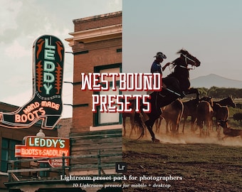 Western Lightroom Presets, Rustikaler Cowboy für Handys & Desktop (Digitaler Download)