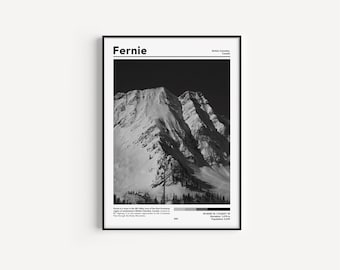 Fernie Poster Fernie Print Fernie Wall Art Canada Print Download Canada Gifts | Real Photograph