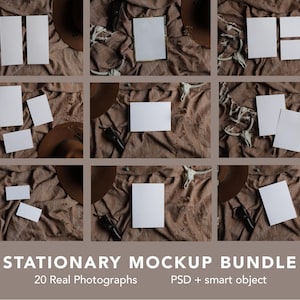 Western Einladung Set Mockup Bundle, Cowboy Baby Shower Einladung Mock-Ups, Menü Tischkarte | PSD Smartobjekt echte Fotos
