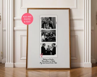 Personalized Friend Wedding Photo Print, Custom Text (Digital Download or Physical Print