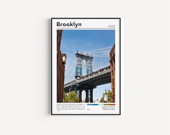 Brooklyn Poster Brooklyn Wall Art Print New York Print New York Brooklyn Gifts NYC Art Print | Real Photograph