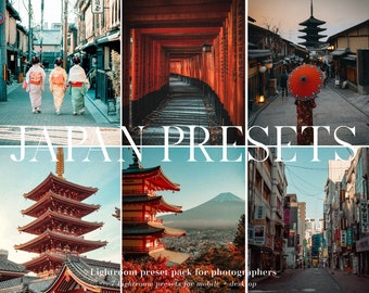 Japan Lightroom Presets: City & Night, 7 Mobile + Desktop Presets