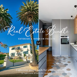 Real Estate Presets Bundle + Real Estate Exterior & Interior Presets, Airbnb Presets, Home Decor // 14 Premium Mobile + Desktop Presets