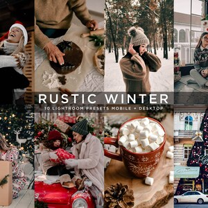 10 Rustic Winter Lightroom Presets Christmas Presets Rustic Presets Moody Xmas Holiday Presets // Mobile & Desktop Photography Presets