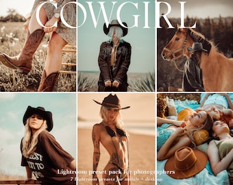 Cowgirl Lightroom Presets: Rustikaler Western, Mobile + Desktop