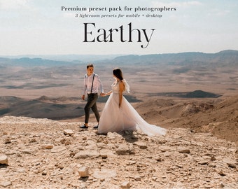 Earthy Wedding Lightroom Presets: Warm, Soft Photo Filter (Desktop + Mobile)