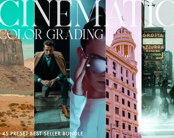 Cinematic Color Grading Presets: Wes Anderson, Asteroid City (45 Lightroom Presets)