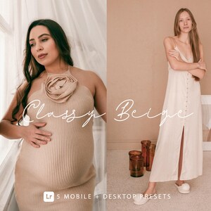 5 klasycznych beżowych presetów Lightroom Preset boho Minimalistyczne presety Preset ciążowy