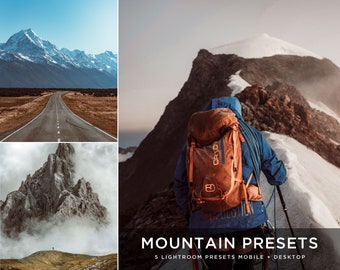 Mountain Lightroom Presets: Adventure & Nature (Desktop + Mobile)