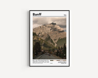 Banff Poster Banff Print Banff National Park Wall Art Canada Print Download Canada Gifts | Real Photograph