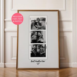 Personalised Auntie Print, Birthday Gift for Aunt, Custom Photo Gift from Nephew or Niece