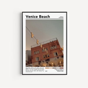 Venice Beach Poster Los Angeles Print Venice LA Wall Art Los Angeles Print Download Venice Beach | Real Photograph