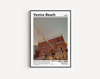 Venice Beach poster Los Angeles print Venice LA Wall Art Los Angeles print downloaden Venice Beach | Echte foto