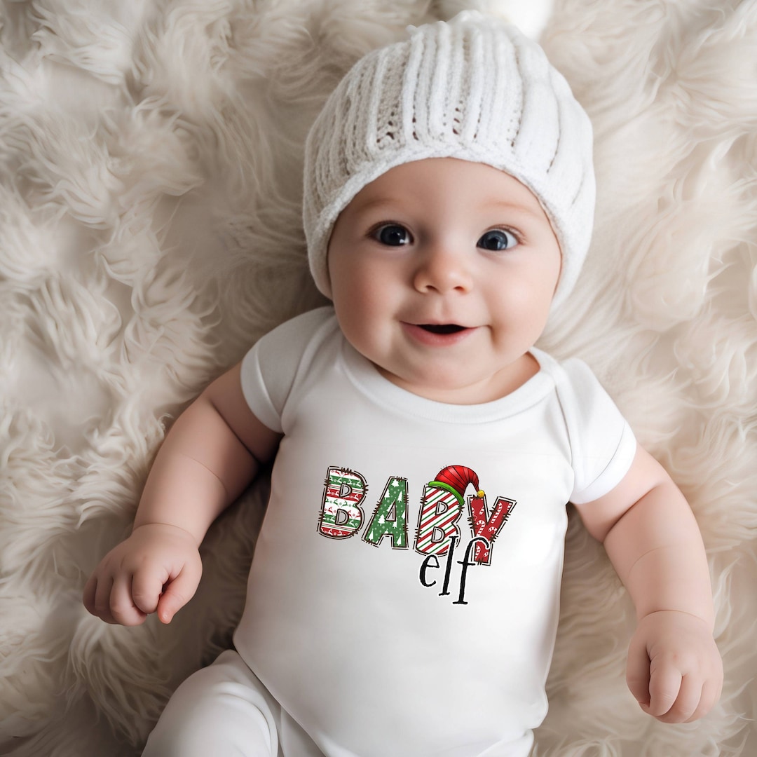 Baby Elf Christmas Onesie Baby's First Christmas Onesie Etsy