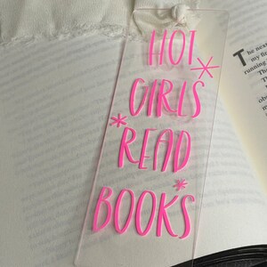 Hot girls read books bookmark, acrylic bookmark