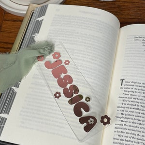 Custom name bookmark, name bookmark, acrylic bookmark