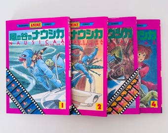 Nausicaa Valley the Wind Manga Anime Comic Complete Set 1-4 / Studio Ghibli / Hayao Miyazaki