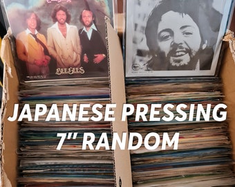 Lot aléatoire de disques vinyles vintage presse japonaise originale 7" 45 | Choisissez une quantité de 5, 10, 15, 20 ou 50 | Rock Pop Soul des années 60 des années 70 des années 80