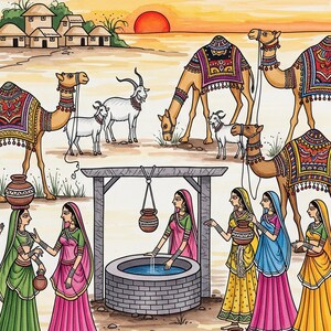 rajasthani culture drawing