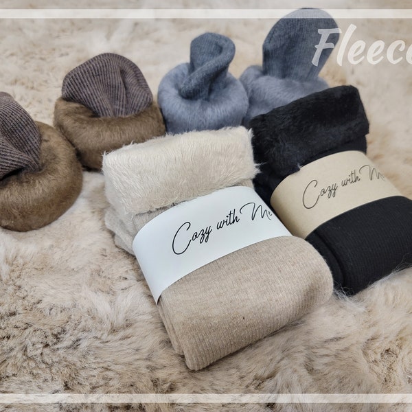 Fleece Rich Warm Luxury Warm crew Socks *Comfie Sock Good for Holiday Gifts *Women Premium Soft Winter Thick Socks